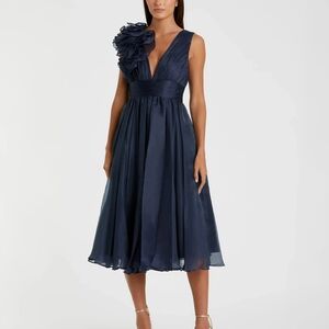 Mac Duggal Midnight Blue Midi Dress